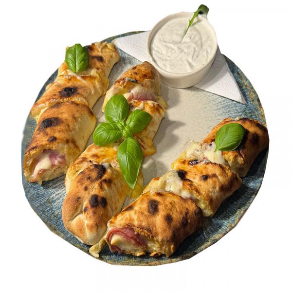 Käsebrötchen Pizza Brötchen 7 Stück  gefühlt mit 200g Käse