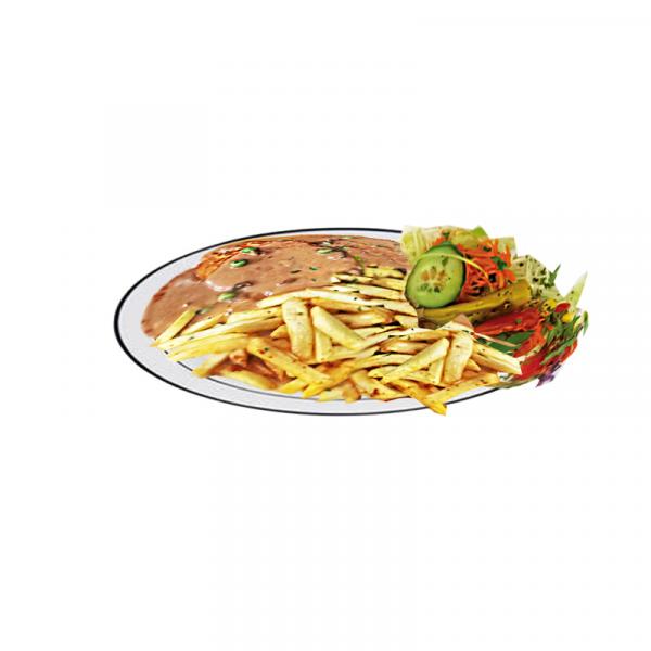 Jägerschnitzel online bestellen | Mit Pilzen & Erbsen