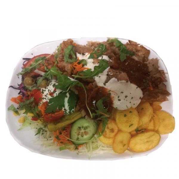 Dönerteller mit Bratkartoffeln | Rustikal & Herzhaft