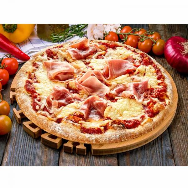 Pizza  Prosciutto mit Schinken, fruchtiger Tomatensauce, Käse