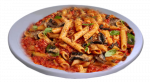 Al Funghi mit Pilze, Knoblauch, in Tomatensahnesauce