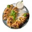 Käsebrötchen Pizza Brötchen 7 Stück  gefühlt mit Käse