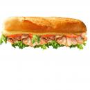Baguette Putenbruststreifen mit Salat & Soße