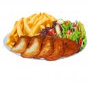 Halloumi Teller mit Pommes & Salat